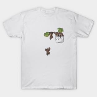 Cute Pocket Monkeys T-Shirt